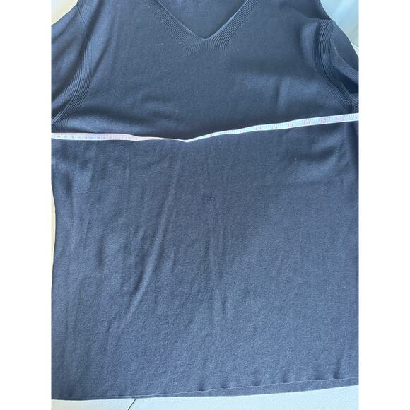 Laura Ashley Knit Heavy Black Tunic L Slit Sleeve EUC - Picture 7 of 7